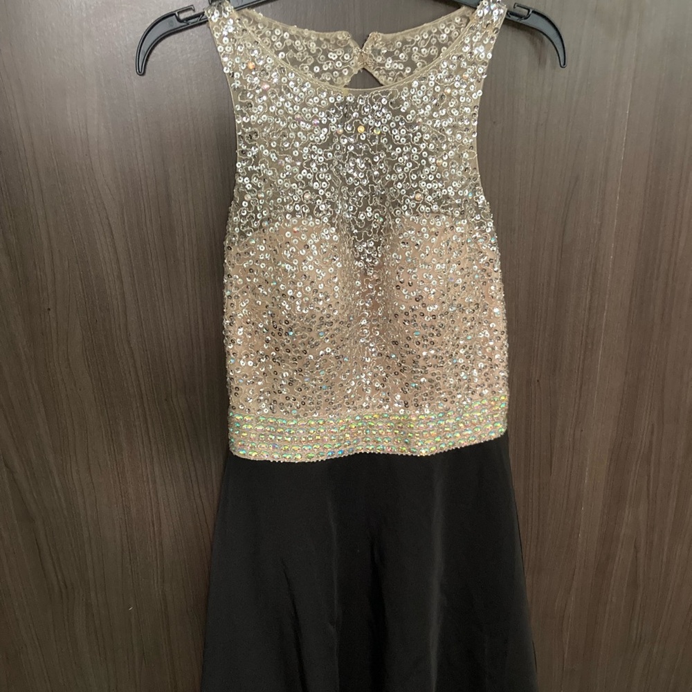 Iredecent ivory gold dress